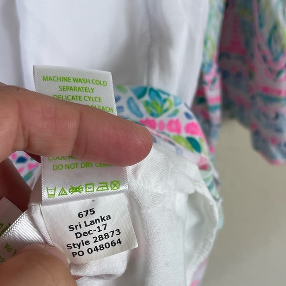 Lilly Pulitzer Nevie Off Shoulder Dress in Coconut Coast Size Small - Picture 8 of 8